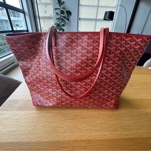Goyard Artois MM Tote – Red – Authentic – Excellent Condition